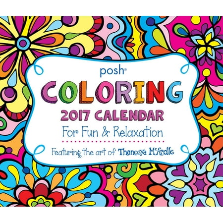 Posh Coloring 2017 Day To Day Calendar Walmart Com