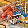 thumbnail image 3 of One Piece Cartoon Keychain Luffy Zoro Nami Usopp Robin Bag Pendant Cute Anime Key Ring Accessory Figure Dolls Machine Small Gift, 3 of 7