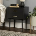 thumbnail image 2 of 2-Piece 20" Two-Drawer Bedroom Nightstand in Solid Black, 2 of 10