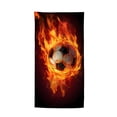 thumbnail image 2 of Cififendec Soccer Theme Microfiber Beach Towel, Super Soft, Oversized, 63"*31.5", Absorbent and Quick Dry Beach Towel, Soccer Fans Gift, 2 of 5
