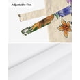 thumbnail image 6 of Plant Flower Petunia Lavender Short Window Curtain Adjustable Tie Up Valance for Living Room Kitchen Window Drapes, 6 of 6