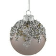 thumbnail image 6 of 4ct Pink Beaded and Sequined Glass Ball Christmas Ornament Set 2.75" (70mm), 6 of 9