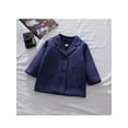 thumbnail image 3 of Baby Woolen Coat with Plaid Pattern, Double Breasted Pocket Decoration Spring Clothing, 2-7 Years, 3 of 5