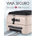 thumbnail image 4 of RED VELVET Maleta Carry On de Cabina Rígida de Viaje, con Puerto USB, Candado de Seguridad TSA Integrado y Ruedas Dobles 360°. Equipada con Acceso Frontal para Laptop y Tablet. (BEIGE), 4 of 7