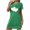 Green, variant on Xfvqtps Valentine's Day Nightgown for Women Plus Size Double Love Print Short Sleeve Crew Neck Solid Color Lightweight Soft Comfortable Pajamas Black