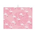 thumbnail image 1 of Balery Pink Flamingos and Flowers Alfombrilla de Secado para Cocina, 18x24 Pulgadas, Súper Absorbente para Platos y Encimeras, 1 of 7