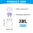 thumbnail image 2 of Uxcell Clear Glass Sample Vials, Liquid Bottles 20pack Purple 3ml, 2 of 7