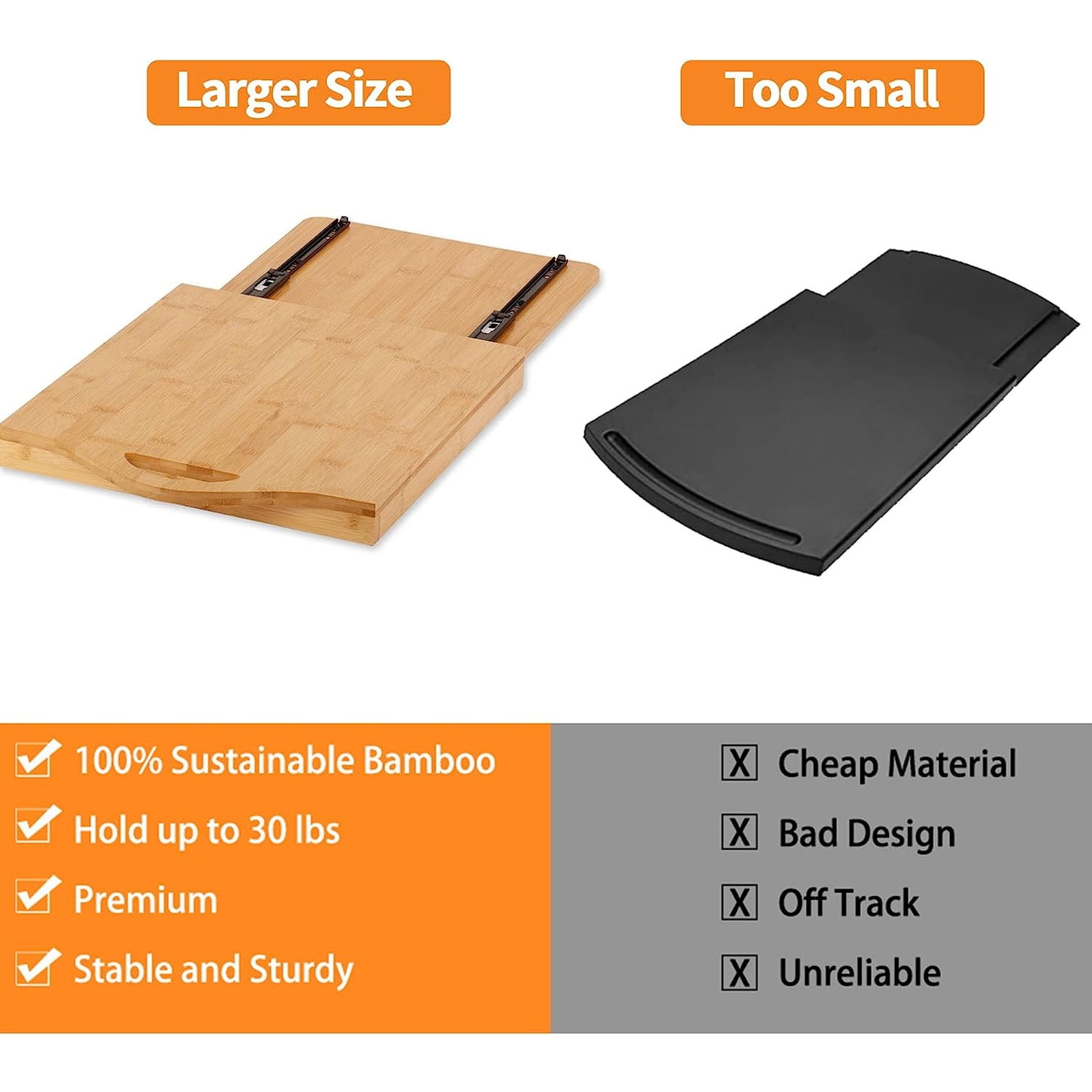 ANBOXIT Bamboo Appliance Slider, Sliding Tray for Coffee Maker, Kitchen  Countertop Appliance Rolling Tray, Coffee Pot Slider Tray with Rubber  Wheels