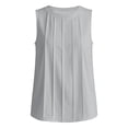 thumbnail image 3 of ZVNAH Camisole à devant Plissé pour Femme, Blouse Décontractée Sans Manches à Col Rond et Coupe Ample, P-2TG, 3 of 6
