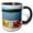 Black/White, variant on 3drose, Bar Harbor, Maine, Adirondack Chairs on Dock with Relaxing View, 11oz Two-tone Black Mug