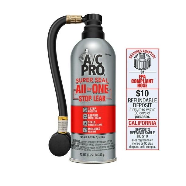 A/C Pro Super Seal AllinOne Stop Leak, California Compliant (12