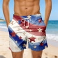 thumbnail image 2 of Bainana Mens Swim Trunks American Flag Patriotic Swim Shorts Fourth Of July Lightweight Casual Beach Travel Swimsuits, 2 of 4