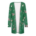 thumbnail image 5 of Munlar Suit Jackets for Women-Fashion Christmas Printed Long Sleeve Cardigan With Pocket Loose Casual Blouses White Petticoat Skirt Clearance, 5 of 7