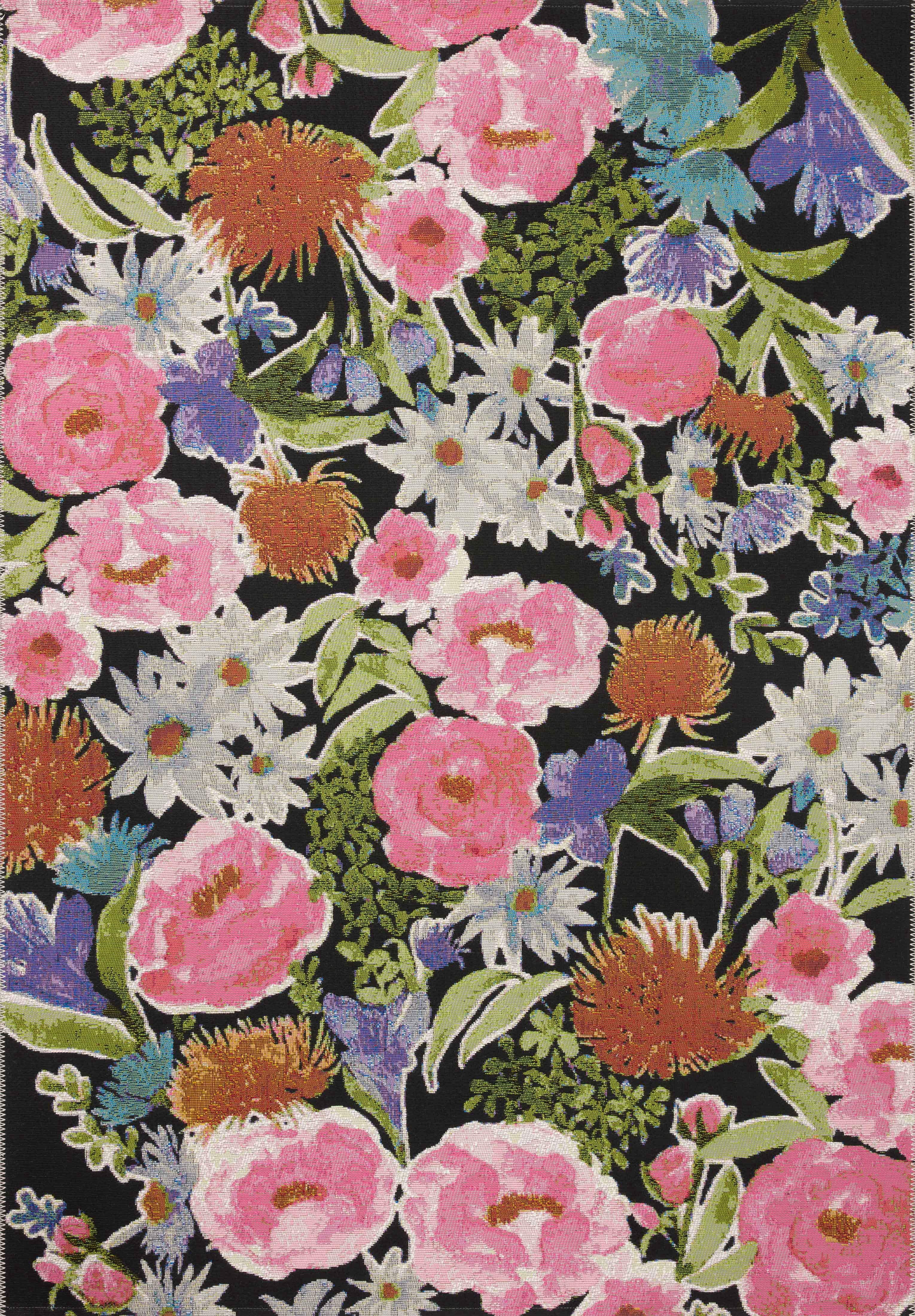 Loloi Botanical Black / Multi 7'-10" x 11'-2" Area Rug