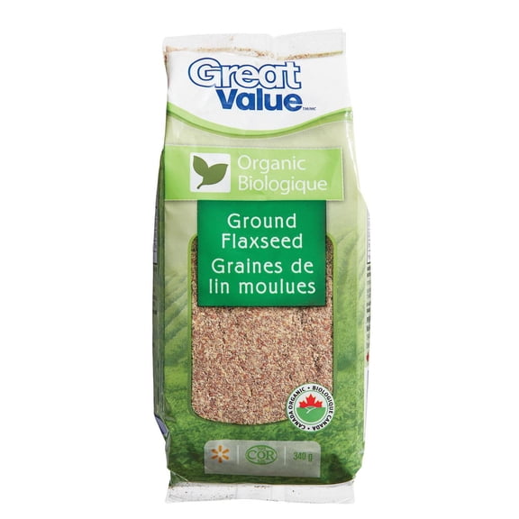 Great Value Organic Ground Flaxseed, 340 g