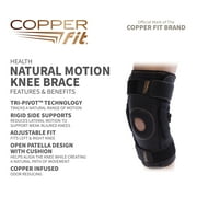 Copper Fit® Natural Motion Knee Brace, Adjustable and Breathable, One Size Fits Most