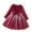 Red, variant on Christmas Dresses For Girls Long Sleeve Bowknot Patchwork Star Tulle