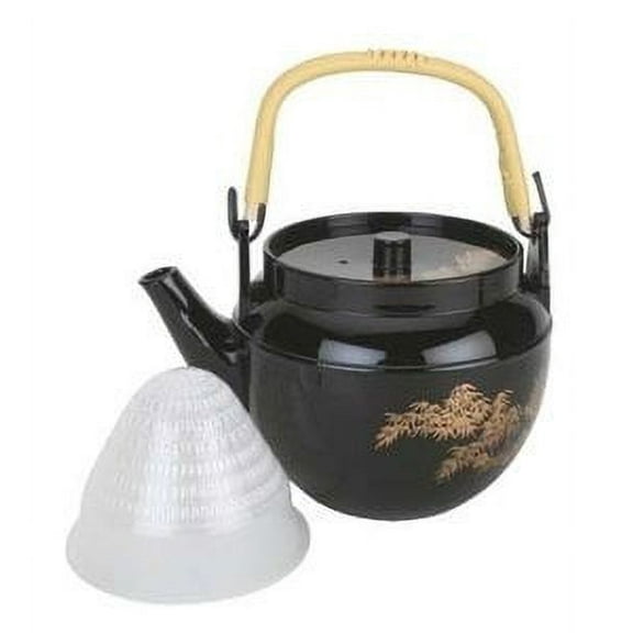 Plastic Melamine Teapot Black 38oz #wh-10-3