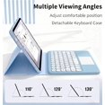 thumbnail image 5 of Detachable Bluetooth Keyboard Case with Multi-Touch Trackpad & 2.4G Wireless Mouse for 2025 Lenovo Idea Tab Plus 12.1" / Tab K12, Round Keys,Blue, 5 of 8