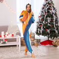 thumbnail image 7 of FORMRS Onesies Pajama for Adults Unisex Hoodie Winter Jumpsuit One Piece Sleepwear, Sizes S-2XL, Orange Abstract Wavy, 7 of 7