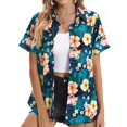 thumbnail image 4 of Camisa hawaiana Mizvsitrd para mujer Summer Beach Black M, 4 of 6