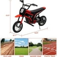 thumbnail image 2 of Historyli Moto eléctrica todoterreno para niños de 3 a 10 años, 350 W, velocidad máxima de 22,8 km/h, 2 modos de velocidad, color rojo, 2 of 8