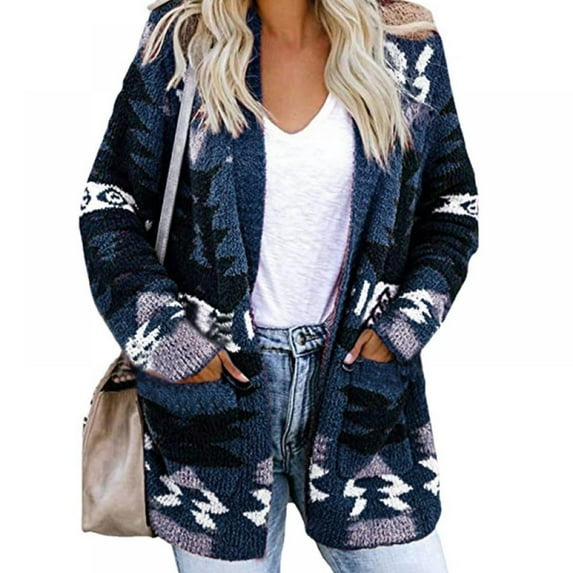 Women Boho Loose Knitted Cardigan Open Front Slouchy Sweaters Long Sleeves Halloween Christmas Jacket Coat All-match Outwear for Women,S-3XL