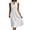White 09, variant on Karymi Sleeveless Midi Dress, Stand Collar V-Neck A-Line Casual Summer Dress, Solid Gathered Waist Flowy Dress Easter Dresses for Women