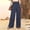 Blue women high waisted palazzo pants a1, variant on Bzdzmqm Women High Waisted Wide Leg Polka Dot Palazzo Pants Flowy Casual Long Trousers for Vacation Beach Summer, Black S