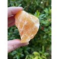 thumbnail image 2 of GAF TREASURES Large Orange Calcite Rough Natural Stone, Raw Calcite Rock (Orange Calcite, 1 Piece), 2 of 8