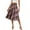 Pink, variant on WTOBBY Women's Casual High Waist A-Line Skirt with Floral Print and Pockets, Polka Dot Stripe Design Skirt for Bohemian Style, Elastic Waist for Comfort,Camel L