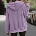 thumbnail image 5 of Womens Fleece Jacket Fall Winter Oversized Lightweight Zip Up Hooded Fuzzy Casual Coats With Pockets Outerwear, 5 of 7