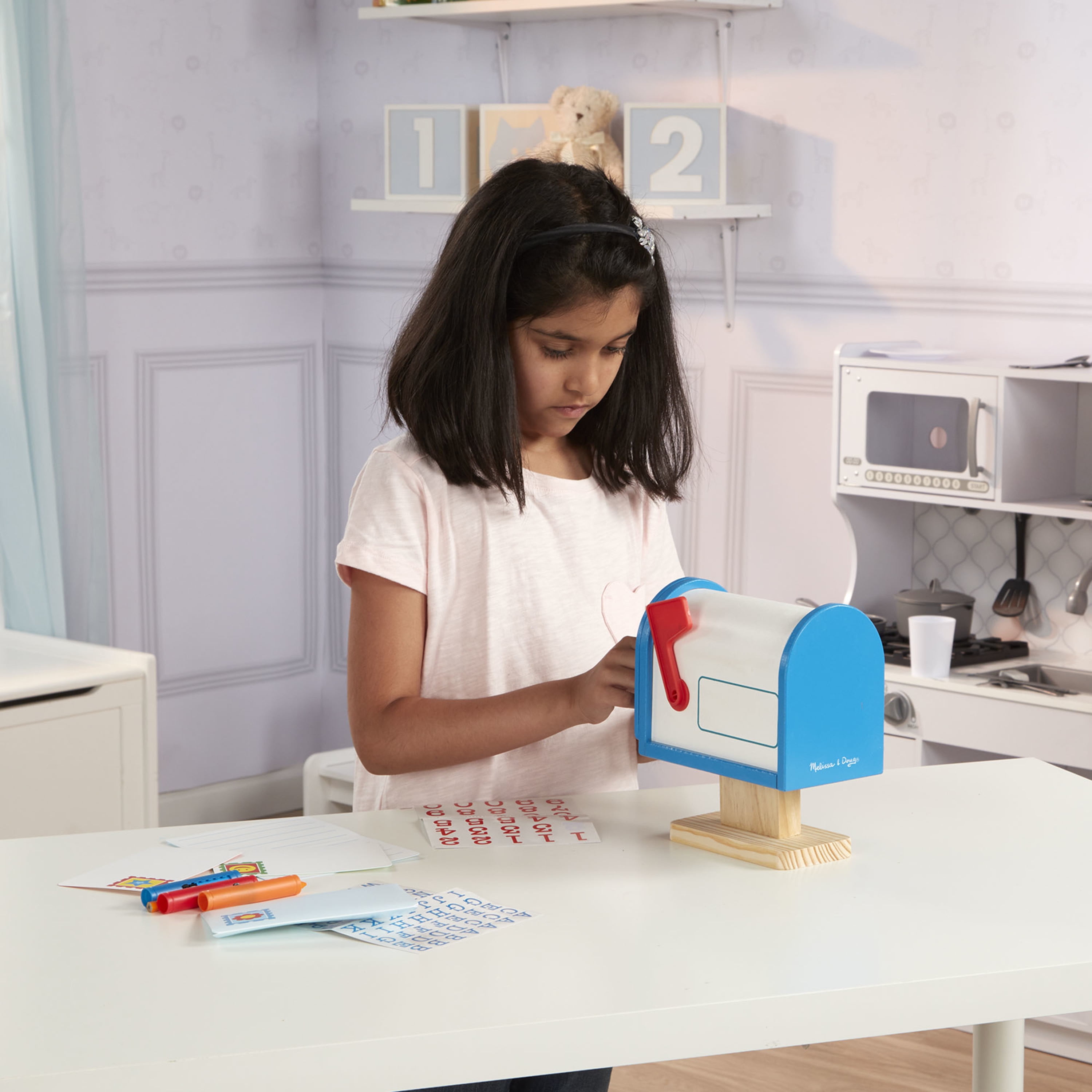 Melissa & Doug My Own Wooden Mailbox Activity Set and Educational Toy