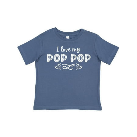 

Inktastic I Love My Pop Pop with Hearts Gift Toddler Boy or Toddler Girl T-Shirt