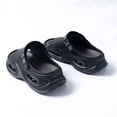 thumbnail image 6 of Platform Sandals for Men Lightweight Open Toe Clogs Air Cushion Adjustable Strap Non Slip Walking Slippers Black Size 10-10.5, 6 of 7