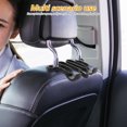 thumbnail image 4 of TABLETREANDS 2Ud Para De Asiento En Auto Negro Soporte Universal Para Colgar Bolsas Y Objetos, 4 of 8