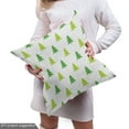 thumbnail image 5 of Ambesonne Green Xmas Fabric by the Yard Upholstery, Monochrome Pine Trees, 3 Yards, Off White, 5 of 5