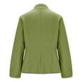 thumbnail image 5 of Women's Vintage Jacket Single-Breasted Tweed Blazer Lapel Elegant Classic Fit Jacket Coat Trendy Dressy Fake Woolen Tops (S, Green), 5 of 6