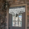 thumbnail image 6 of Eoperou Halloween Curtain: Bat Spider Web Black Lace Haunted House Party Window Valance, 6 of 7