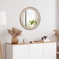thumbnail image 3 of "23.62 Inch Round Farmhouse Wall Mirror - Wooden Whitewash Decorative Circle Mirror for Bathroom Vanity, Bedroom, Entryway, Living Room, Kitchen | Walmart", 3 of 9