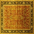 thumbnail image 1 of Ahgly Company Machine Washable Indoor Square Oriental Yellow Industrial Area Rugs, 5' Square, 1 of 4