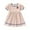 Khaki, variant on Efsteb Summer Dress for Girls Cute Puff Sleeve Dress Cotton Casual Plaid A-Line Dresses (Blue,5 Years)