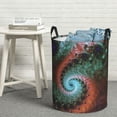 thumbnail image 3 of DouZhe Waterproof Collapsible Large Laundry Baskets, Fractal Colorful Vortex Prints Circular Hamper with Handles, 3 of 7