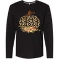 thumbnail image 3 of Inktastic Cheetah Print Pumpkin Long Sleeve T-Shirt, 3 of 5