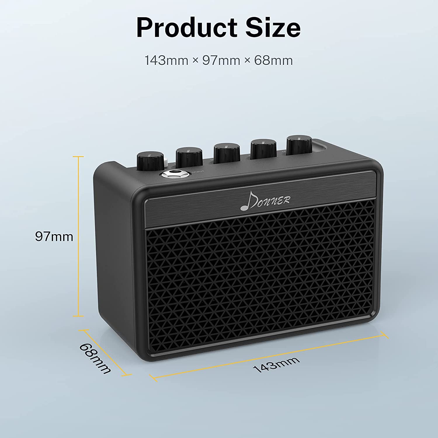 Donner 5W Portable Mini Guitar Amplifier DA-10 photo 6