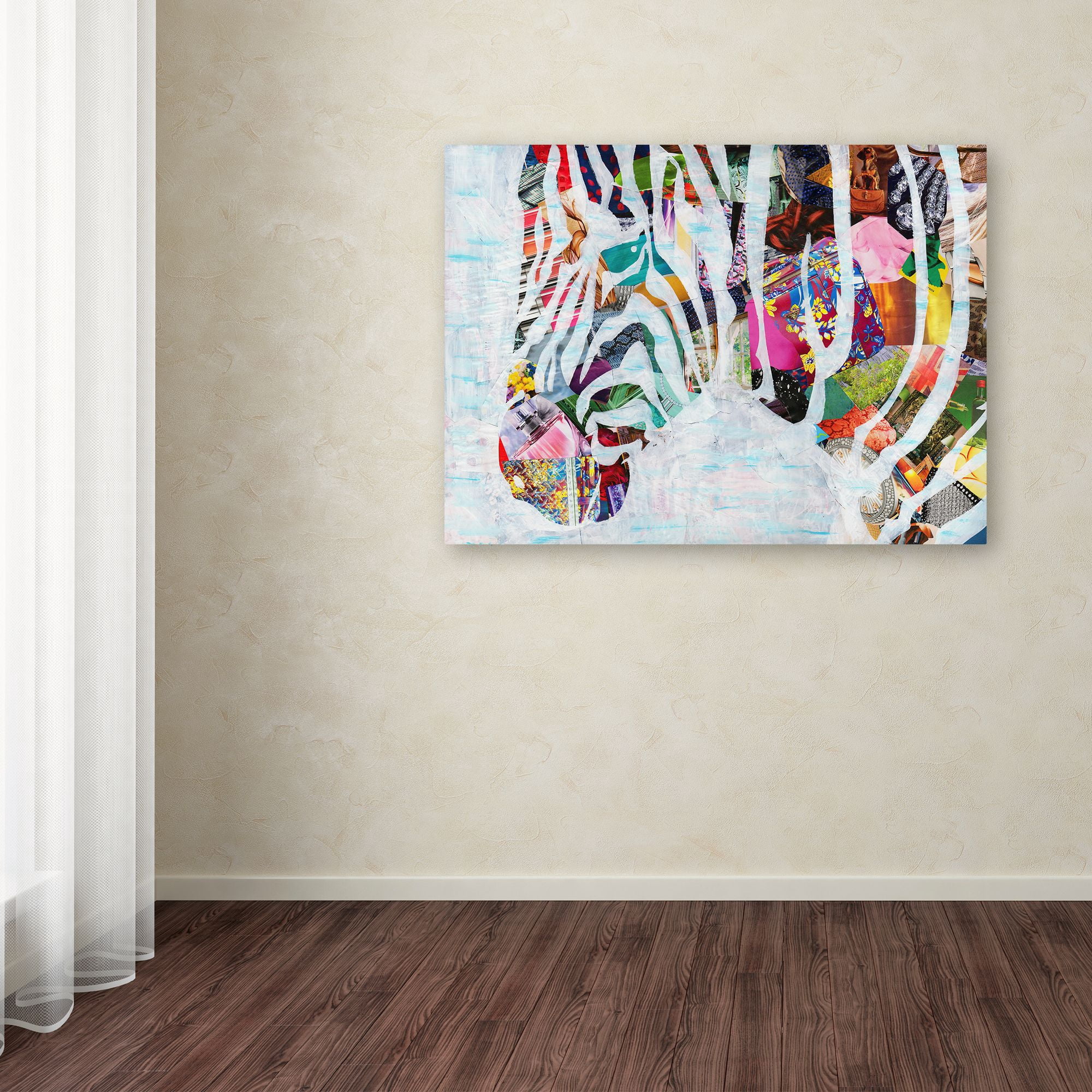 Trademark Fine Art 'Zebra' Canvas Art by Artpoptart