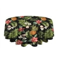 thumbnail image 5 of Summer Pineapple Botanical Round Table Cloth,Wrinkle Resistant Table Cover Waterproof Reusable Round Table Cloths for Home Decor Summer Spring Picnic Dining Holiday (Round,60x60inch), 5 of 6