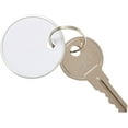 thumbnail image 5 of 100-Pack Blank White Paper Metal Split 1-Inch Ring Key Labels, Round Tags with Metal Rims for Labeling Car or Household Keys, Luggage, Garage Sales, Pet Collars, 5 of 5