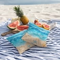 thumbnail image 5 of Summer Beach Outdoor Pillow Covers Pack of 2 Blue Ocean Wave Starfish Seaside Sand Scenery Waterproof Throw Pillow Covers Decorative Cushion Cases for Patio Garden Tent Balcony Couch 20x20 inch, 5 of 9