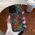 thumbnail image 3 of Colorful Diamond Lattice Totem Phone Case For iPhone 15 11 12 13 14 Pro Max 14plus X XR XS Max 7 8 Plus Shockproof Back Cover, 3 of 5